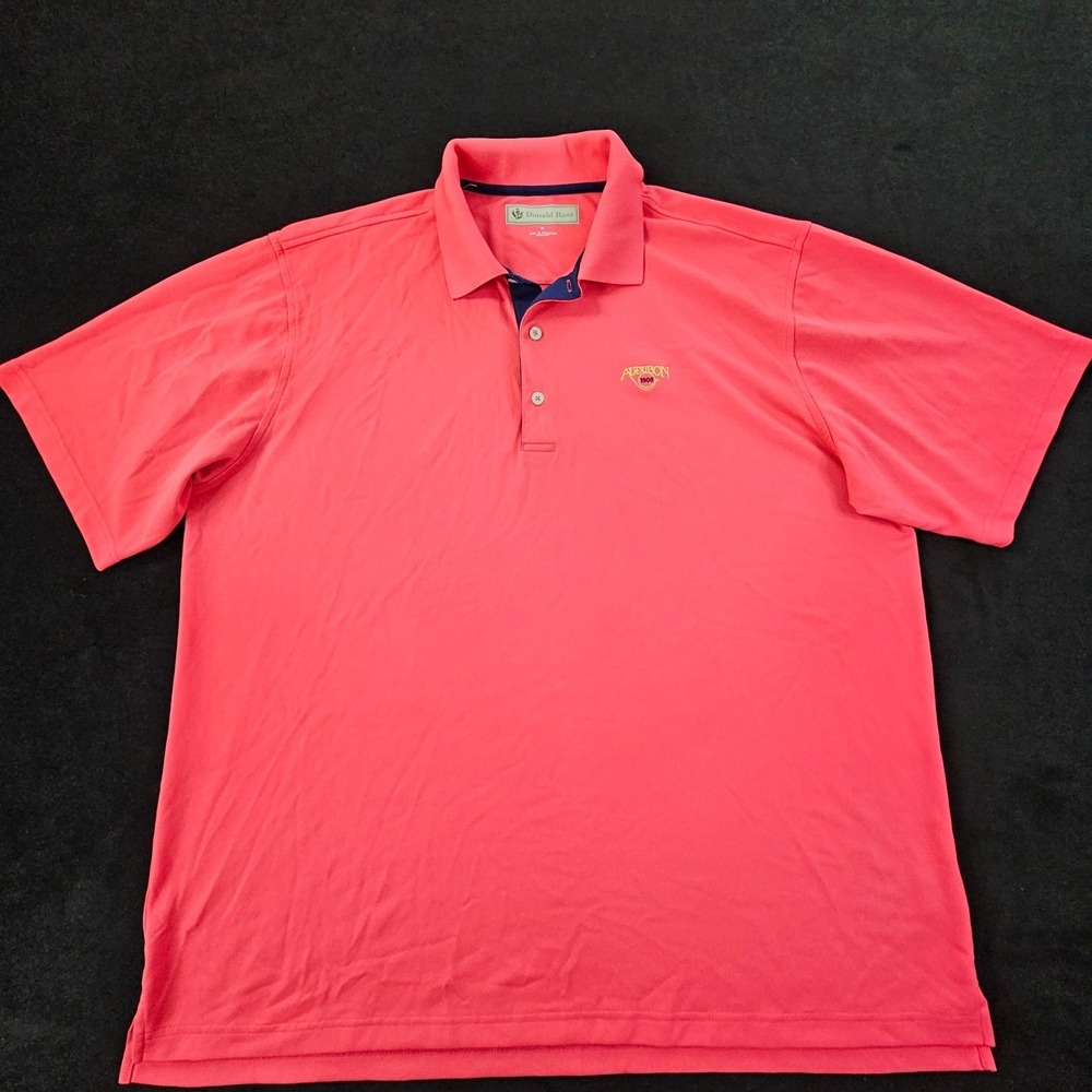 Donald Ross Pink Short Sleeve Performance Polo Shirt Men's XL‎